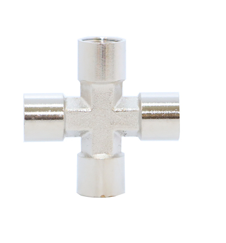 KraftWell KRW-TC14F4 Переходник "крест" 4*F1/4", 1 шт