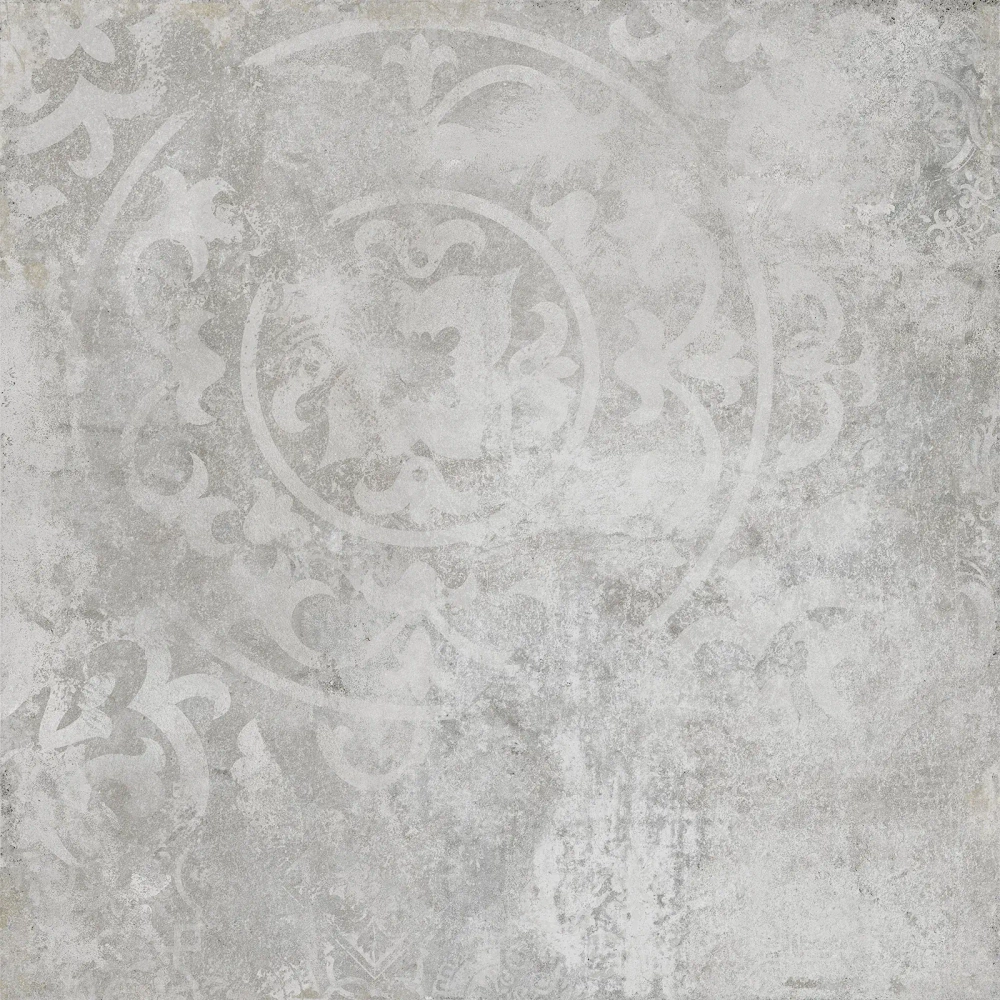 Керамогранит Alma Ceramica GFU6060TTM27R Totem 60x60 серый глазурованный матовый / противоскользящий под бетон / с орнаментом