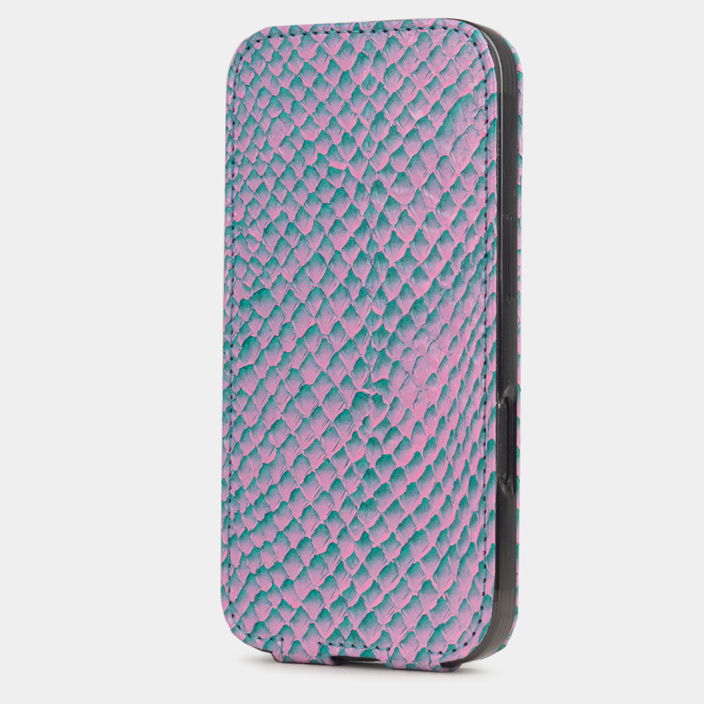 Чехол для iPhone 16 Pro из кожи лосося, розовый градиент