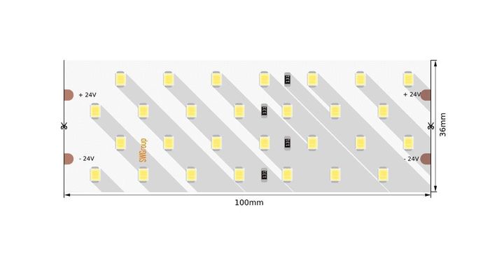Светодиодная лента SWG 26W/m 280LED/m 2835SMD нейтральный белый 5M 005079