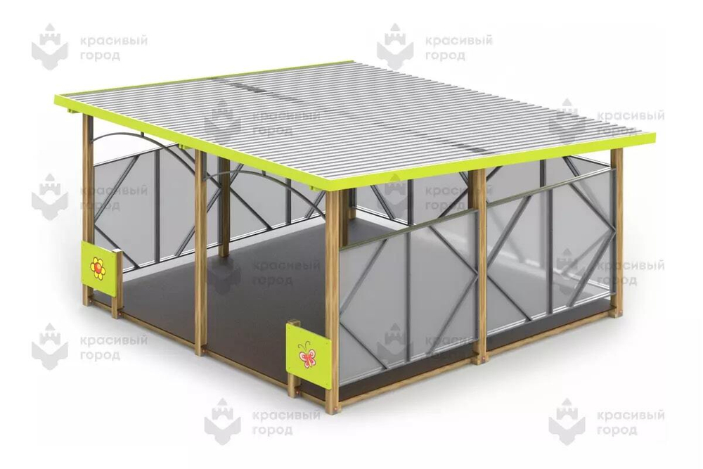 Теневой навес 20 кв. метров