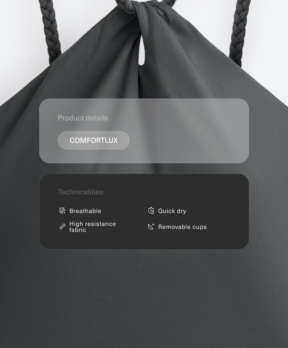 Oysho Топ Comfortlux, серый стальной