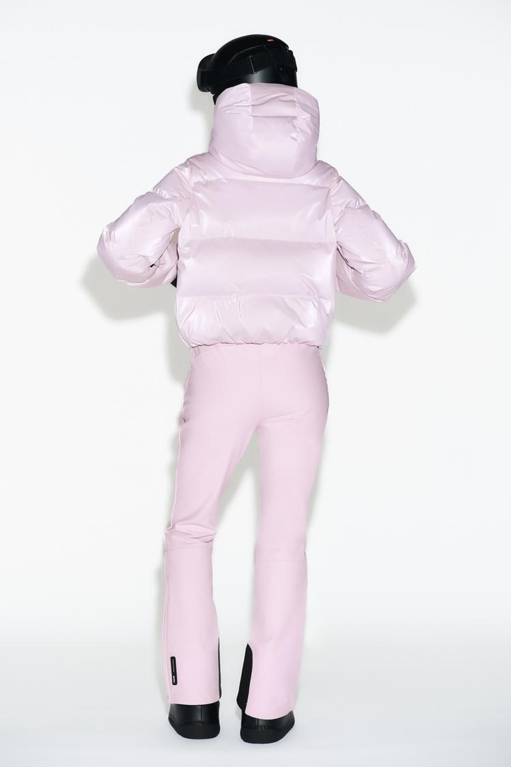 ZARA ВЕТРОЗАЩИТНЫЕ И ВОДОНЕПРОНИЦАЕМЫЕ БРЮКИ С ВЫСОКОЙ ПОСАДКОЙ, РОЗОВЫЙ