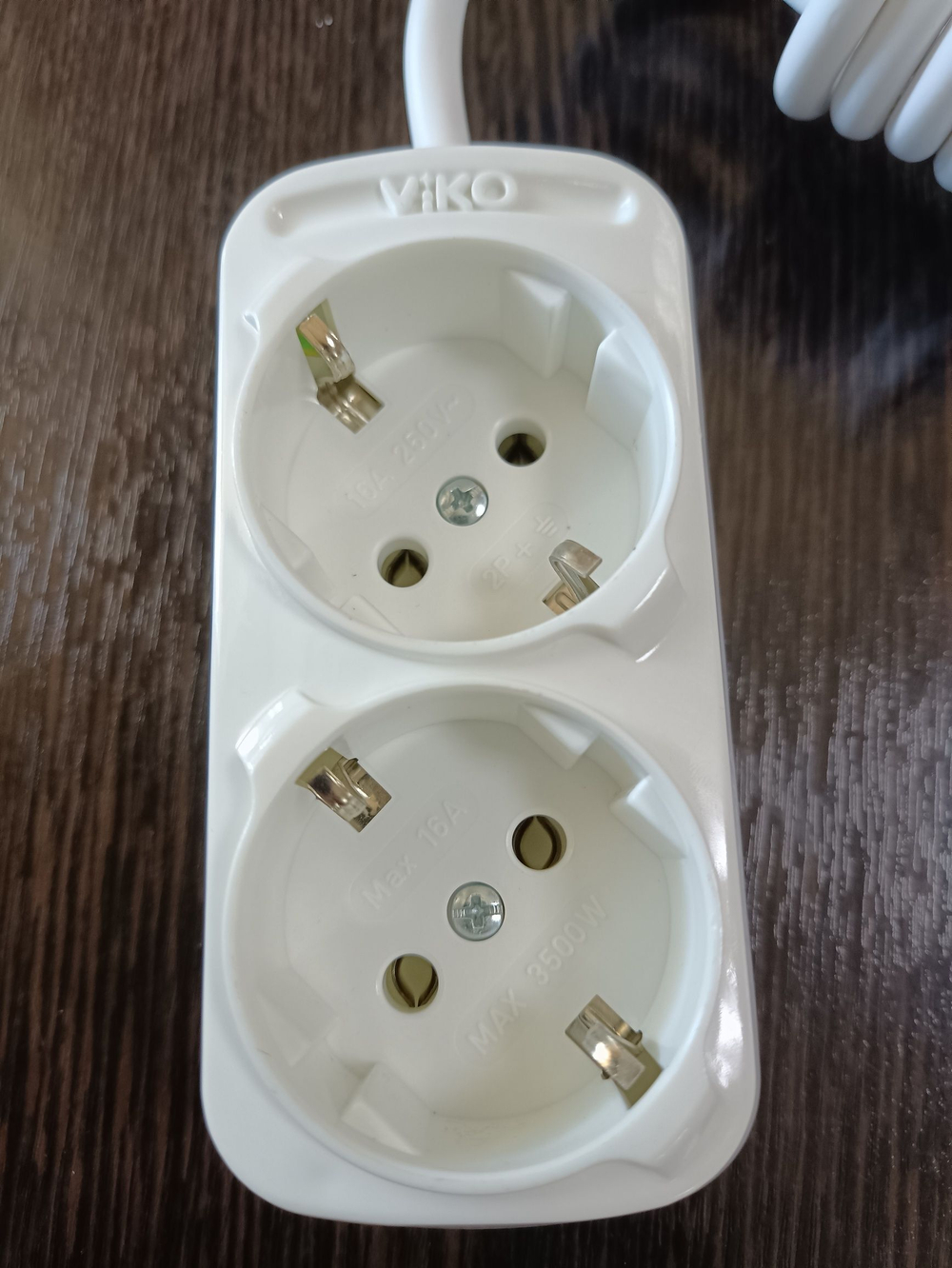 Удлинитель 2 гнезда 2 м с/з VIKO Leylak