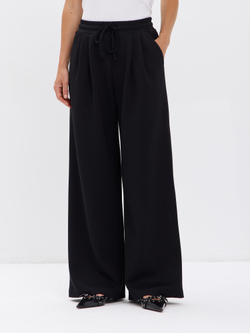 Широкие демисезонные брюки-палаццо со складками