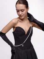 Колье "Pure" White Very Long из перламутра Silver