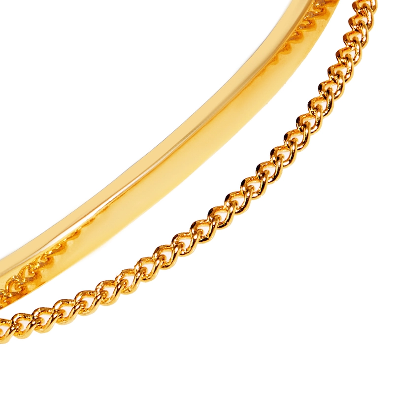 Браслет Незавершенный Золотой с Цепью