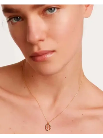 Колье Буква L серебро 925 пробы покрытое золотом