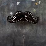 Шар (35"/89 см) Фигура, Усы, Черный 1 шт.