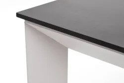 "Венето" обеденный стол из HPL 90х90см, цвет "серый гранит", каркас белый