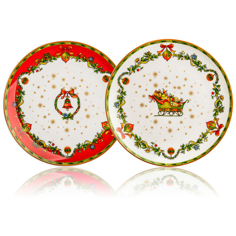 Набор из 2 тарелок десертных 20см Колокольный звон подарочная коробка Lamart