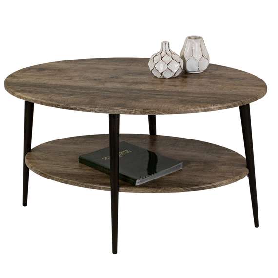 Стол журнальный BeautyStyle 29 дуб крымский состаренный/эбеновое дерево