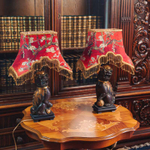 Пара настольных ламп с фигурами собак ФО (китайских львов-хранителей)