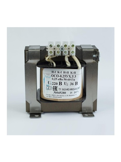 Трансформатор ОСО-0.25-09 220/24В УХЛ3 Кострома ОС0000002215