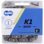 Цепь K1 WIDE kool 1/2"х1/8" 110зв. 9,4мм повыш. прочности (до 1300кг) с замком в пластиковой коробке 1скор. BMX KMC
