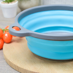 Дуршлаг 23см силиконовый складной с ручкой №21