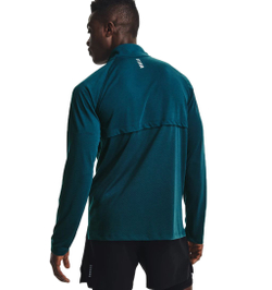 Мужская теннисная футболка теннисная Under Armour Men's UA Streaker Run 1/2 Zip - blue note/reflective