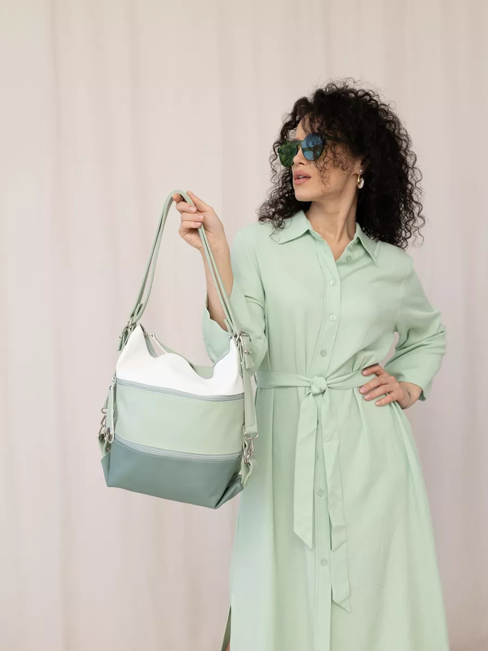 Сумка через плечо большая трансформер шоппер