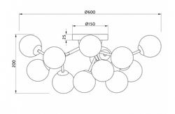Потолочная люстра Maytoni Dallas MOD545PL-12G