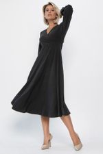 Платье трикотажное Эхо лета (черное) П14366-1М LT Collection