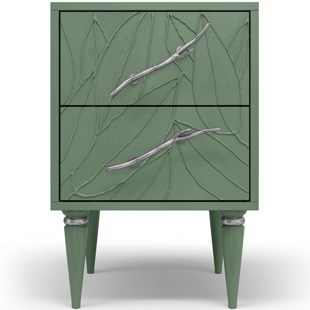 Тумба Арт Колор leaves Классик Сильвер Зеленый нефрит