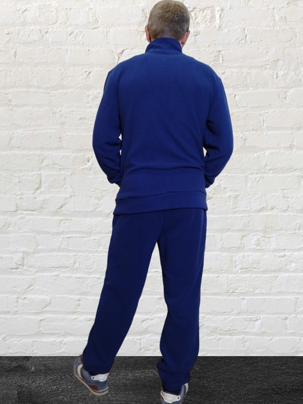 3058 Жакет мужской на замке флис индиго (56)