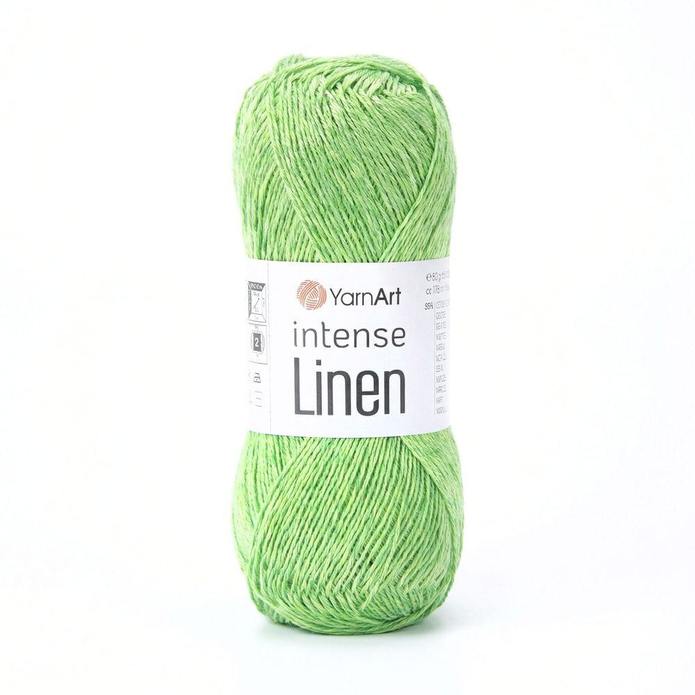 Пряжа YarnArt Intense Linen, Салатовый