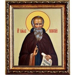 Павел Препростый преподобный. Икона на холсте.