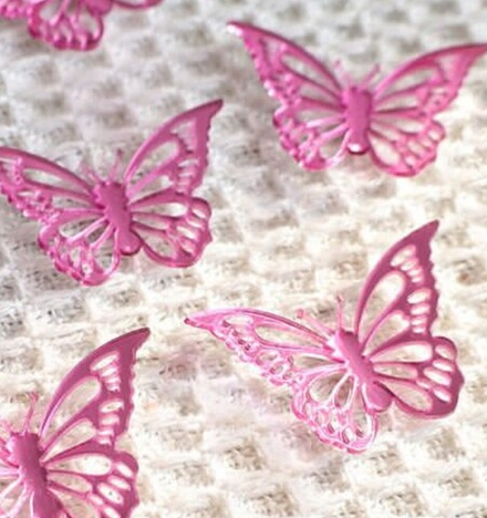 Бабочки из акрила розовые