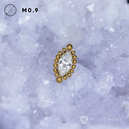 Ellipse Bead Crystal PVD Yellow