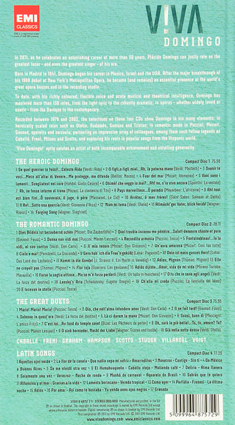 Placido Domingo / V!va Domingo (4CD)