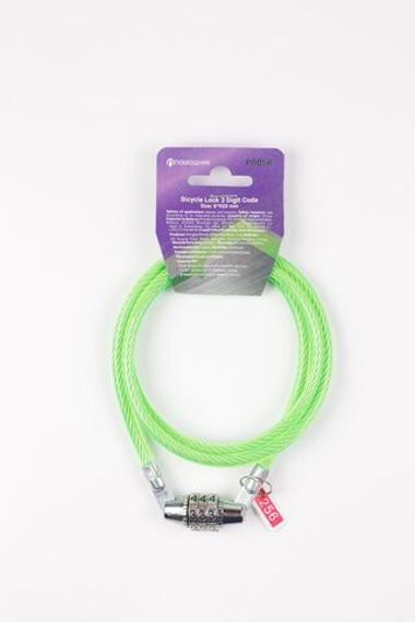 Замок велосипедный кодовый 3-х значный(? троса-6мм,L троса-920мм) Forsage##Помощник P005K