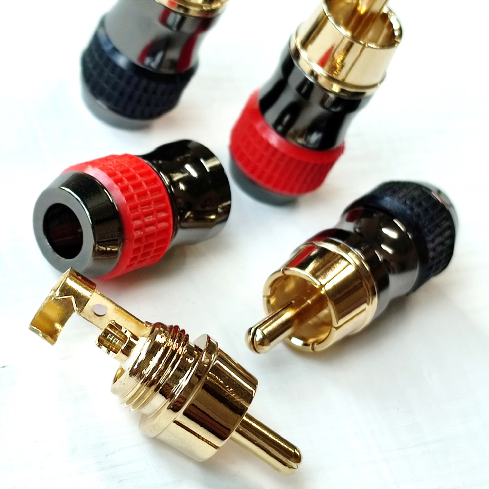 Разъём RCA Урал 01 для кабелей 6мм (4штуки)