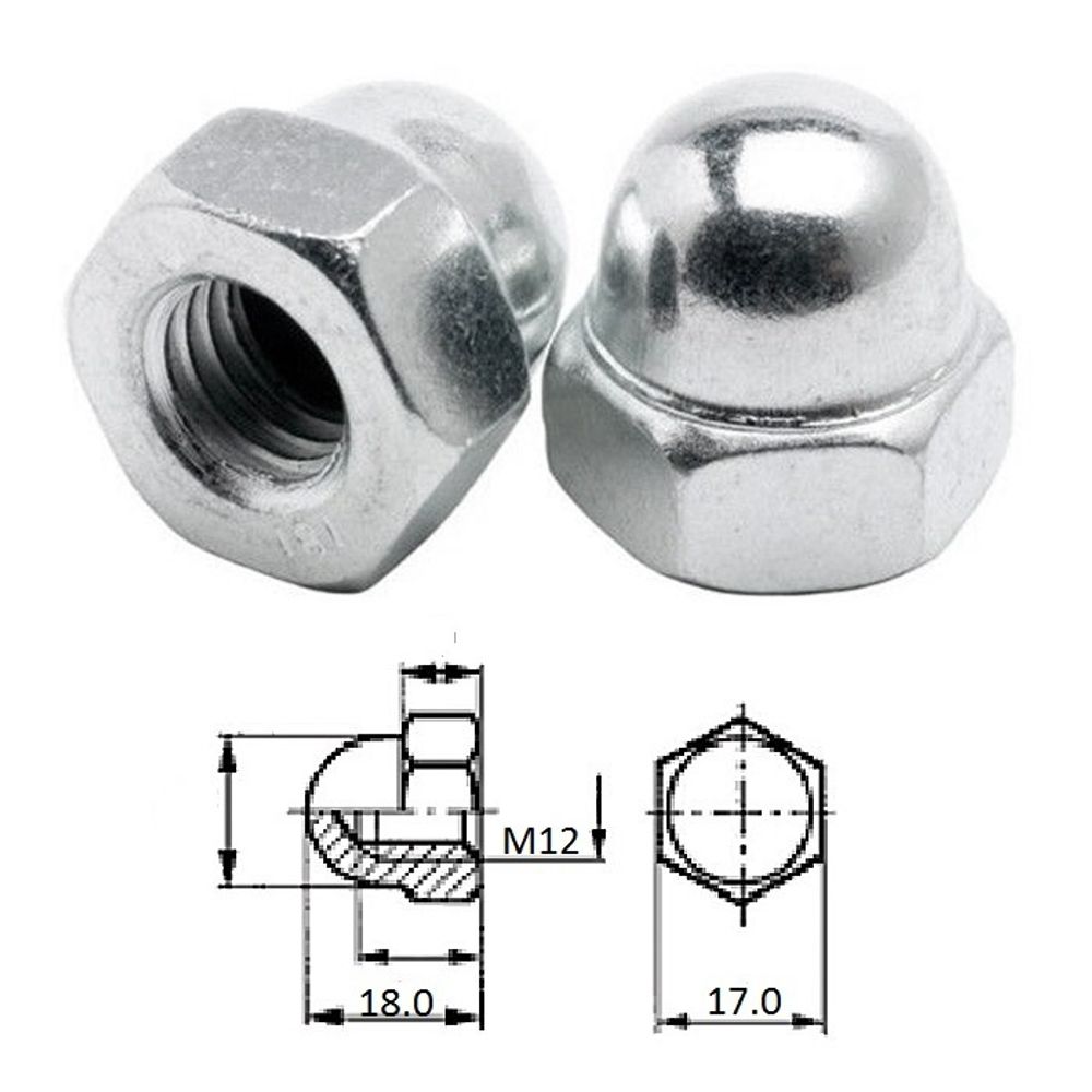 Гайка колпачковая M10 нерж.A2 (100 шт)