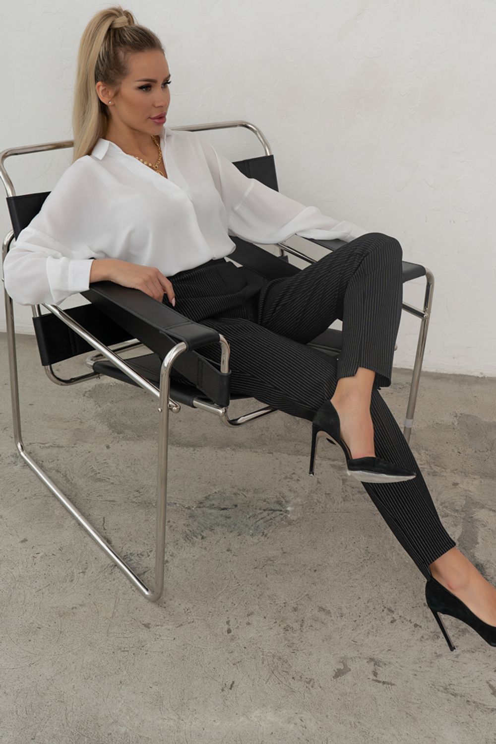 Брюки  (черный/полоска) Бр11-915 Nikol