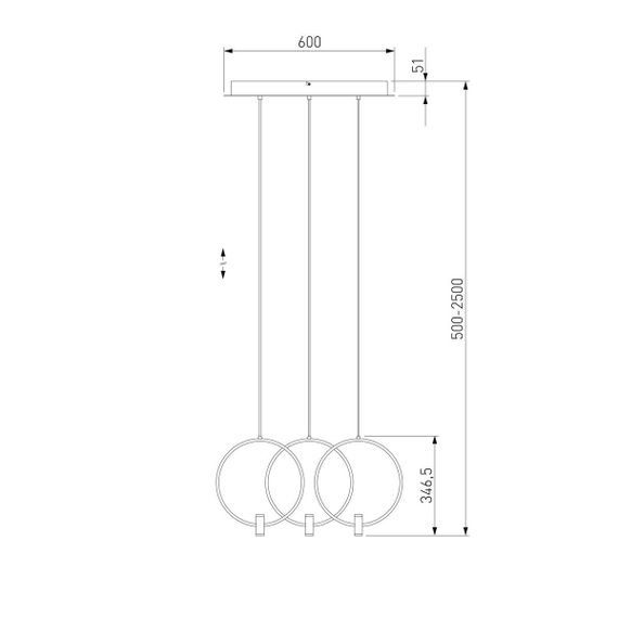Подвесная светодиодная люстра Eurosvet Layla 50257/3 Led черный/ латунь