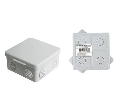 Распаечная коробка с крышкой ОП 80х80х50мм, IP54, 7вх TDM SQ1401-0512 - 1 шт