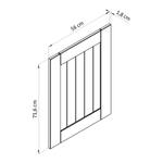 Фальшпанель для кухни Вестфалия, 56х2х72, массив сосны, Dipriz