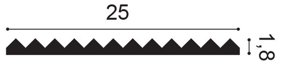 Декоративная панель Zigzag, 200x25 см