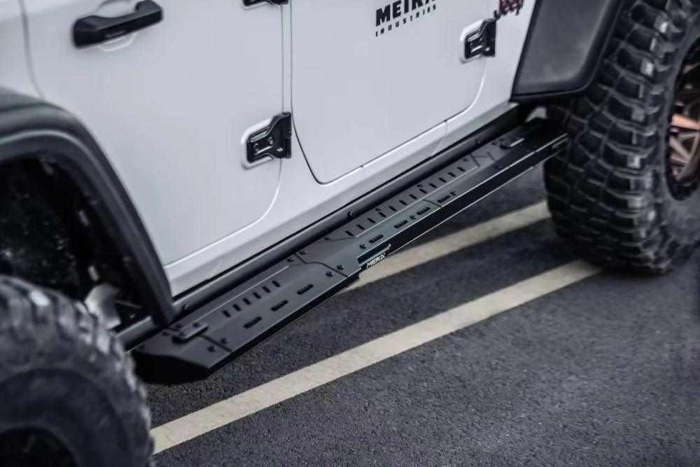 Фиксированные боковые пороги MEIKA для Jeep Wrangler Rubicon (JL) Рестайлинг 2024+ Джип Вранглер