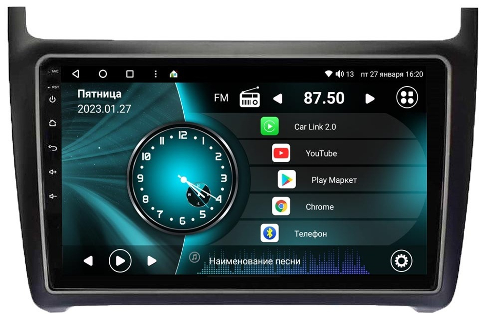 Магнитола для Volkswagen Polo V 2009-2020 - Vaycar VA81-0910 на Android 13, 8-ядер, 2Гб-32Гб, 4G SIM-слот