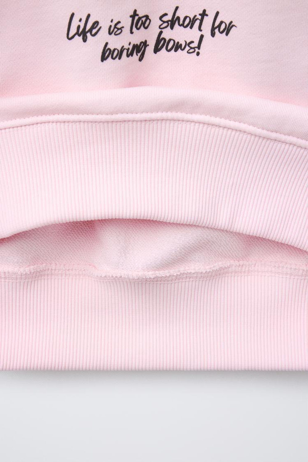 ZARA ТОЛСТОВКА С ПРИНТОМ И БАНТАМИ, РОЗОВЫЙ