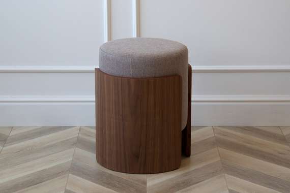 Пуф Lagom (капучино твид, орех)