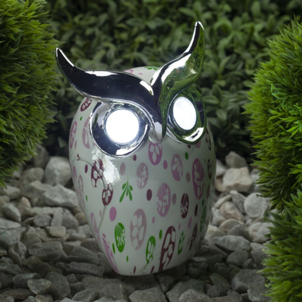 Светильник уличный ЭРА Садовые ERAFYH01-05 Филин на солнечной батарее полистоун 16 см