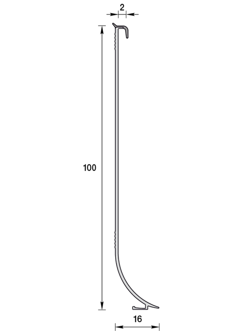 Плинтус для линолеума Идеал 002 Светло-серый 2200 мм