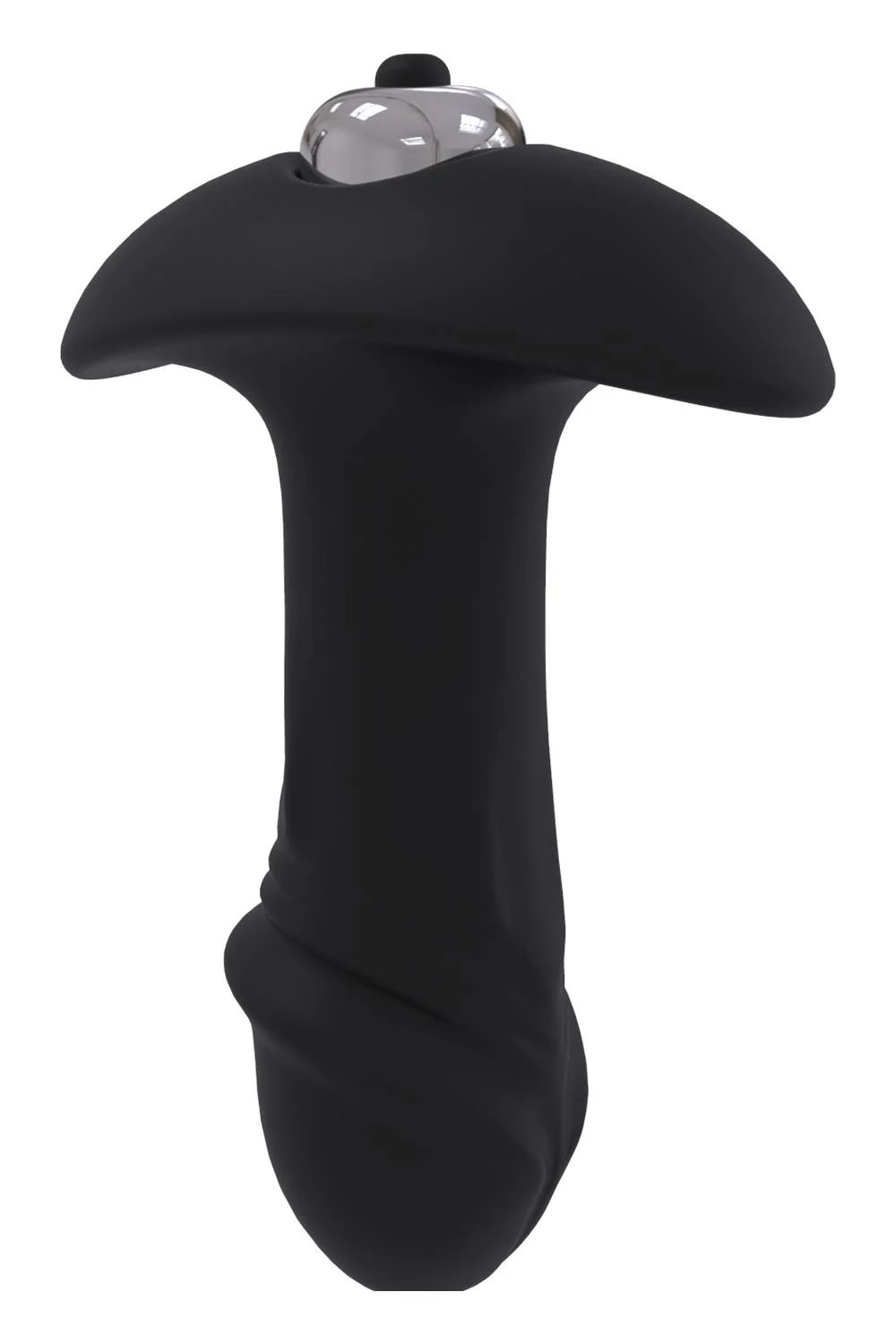 Черный анальный вибромассажер Single Speed Star Arrow Plug - 11 см.