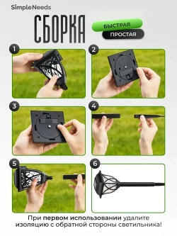 Фонарики для сада на солнечных батареях