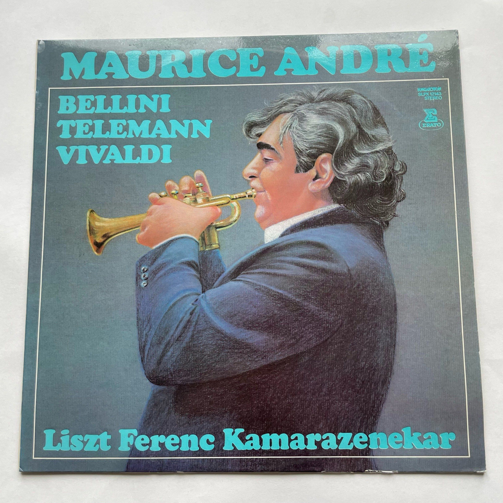 Винтажная виниловая пластинка LP Maurice Andre, Vincenzo Bellini, Georg Philipp Telemann, Antonio Vivaldi, Liszt Ferenc Chamber Orchestra Liszt Ferenc (Венгрия 1978)