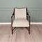 Кресло Finn Juhl Model 45, темный орех, бежевая рогожка