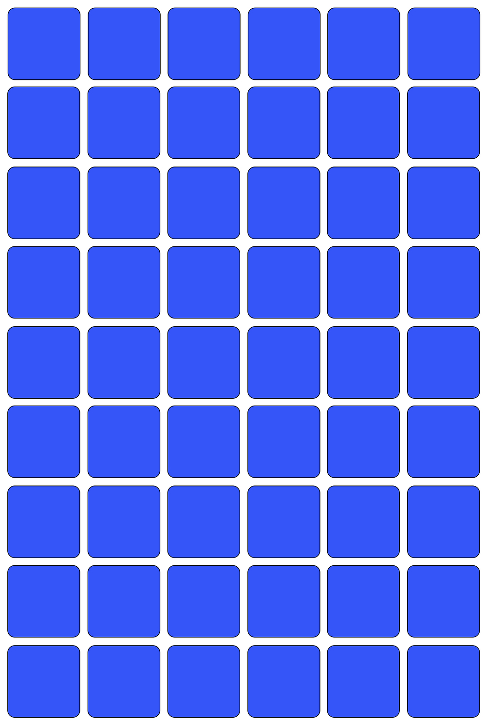 Виниловые наклейки для маркировки Policomprint М2, 20х20 мм. 108 шт.